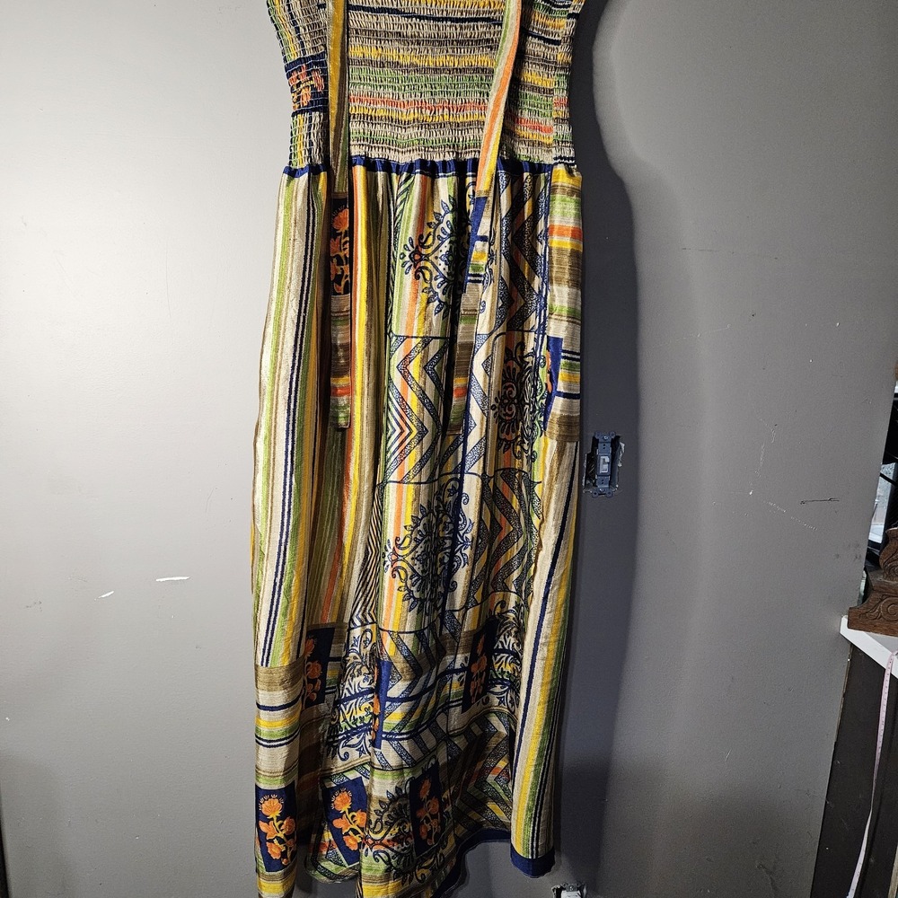 Wild Child Floral Smocked Jumpsuit Multicolor Strappy Sleeveless Plus 2X